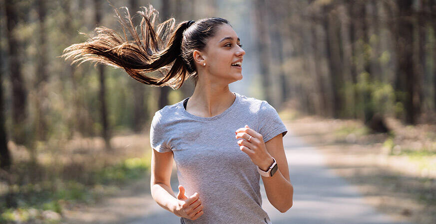 feeling happy after exercising outdoors