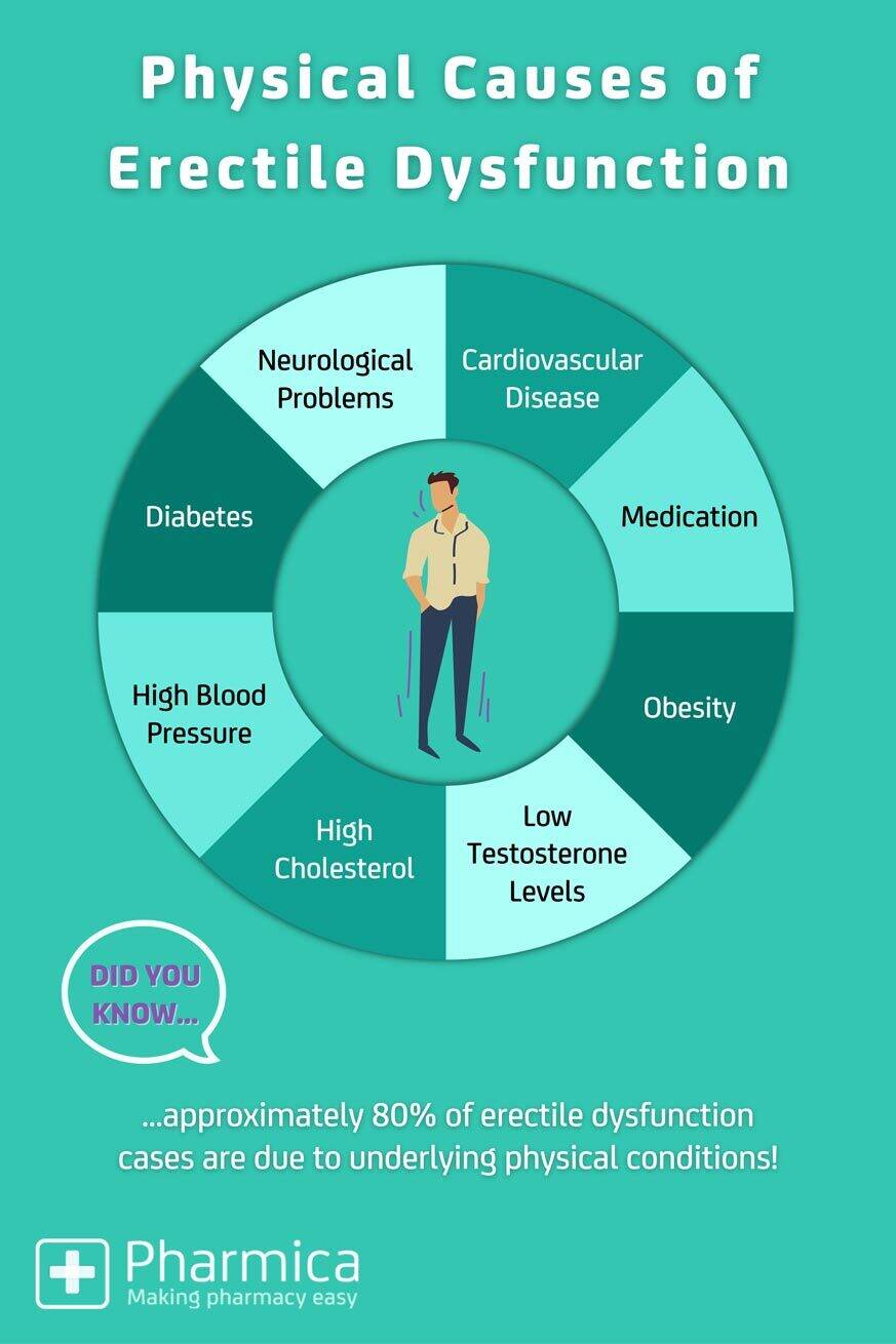 Erectile Dysfunction Physical Causes Infographic